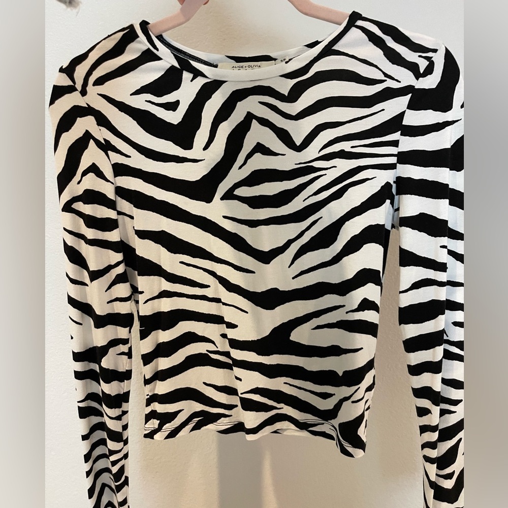 Alice and olivia zebra top! Worn once.